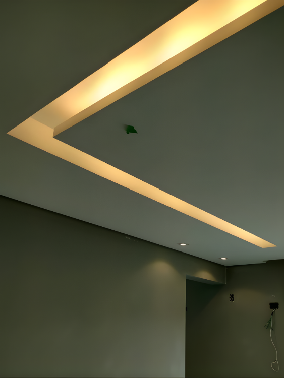 Forro rebaixado com sanca