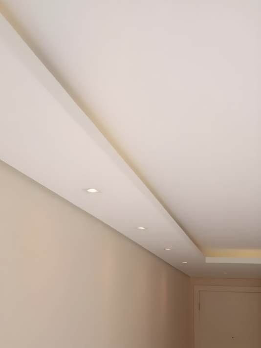 Rebaixo lateral em drywall com fita de LED em Curitiba